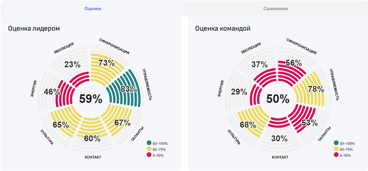 Пример профиля команды